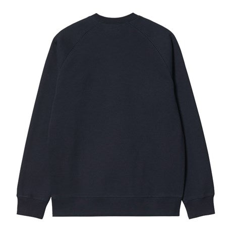 Carhartt WIP Chase Sweat Dark Navy Back View Image