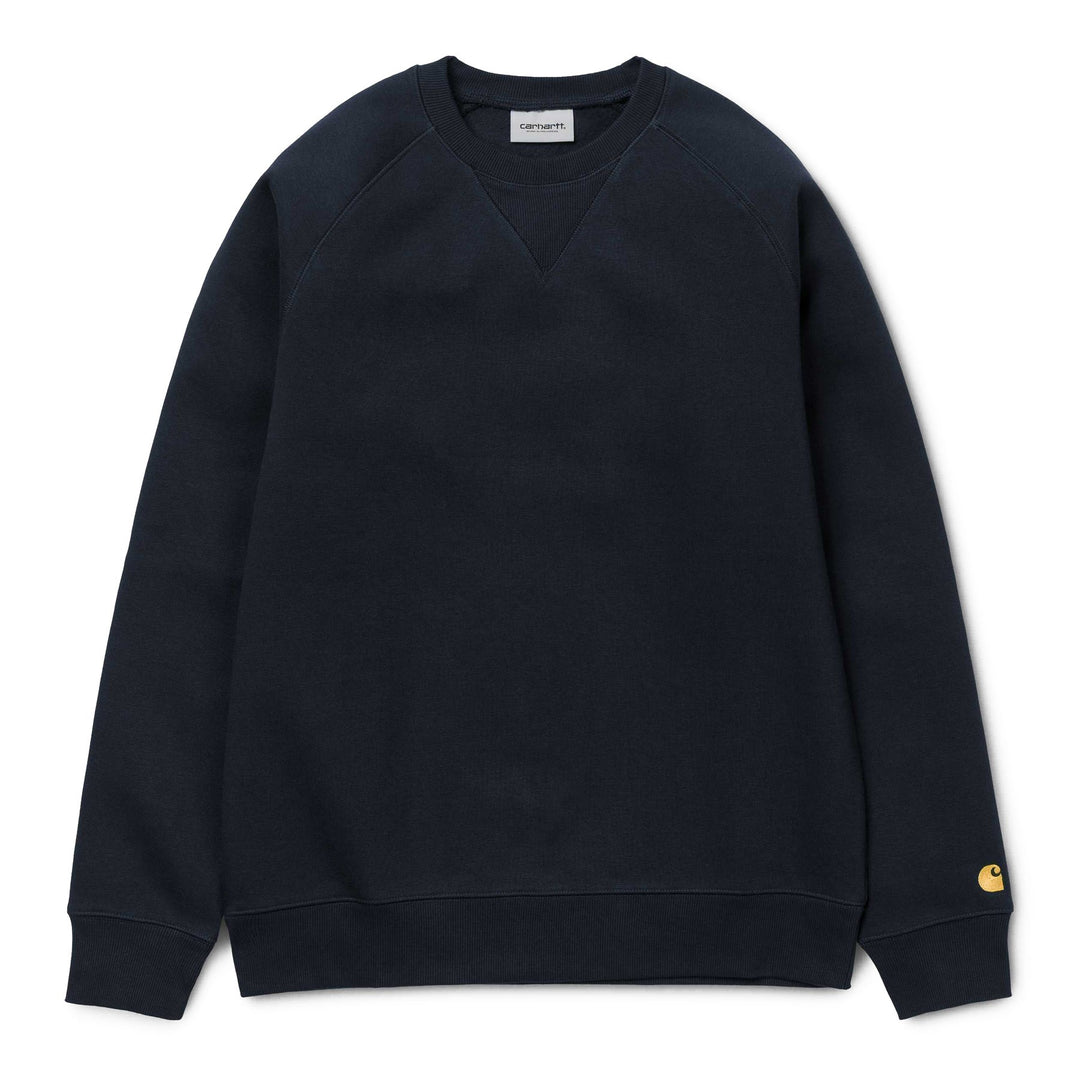 Carhartt WIP Chase Sweat Dark Navy Front View Image