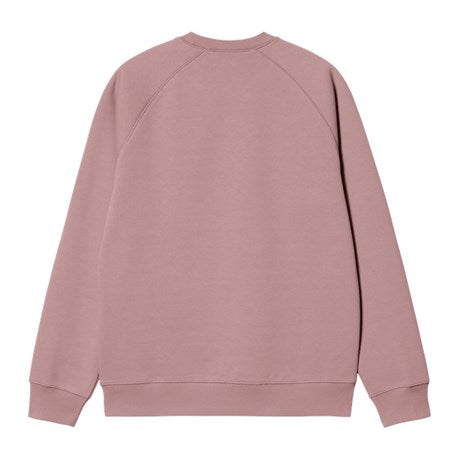 Carhartt WIP Chase Sweat Glassy Pink / Gold Back View Image
