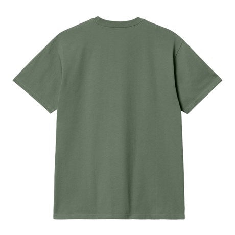 Carhartt WIP Chase Tee  Duck Green and Gold Back View