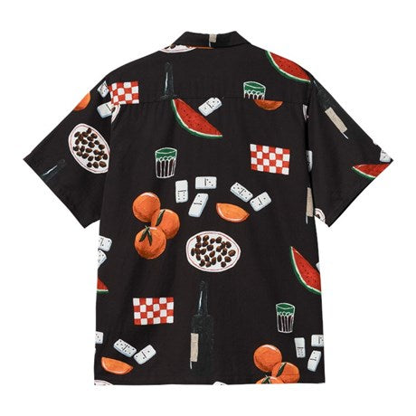Carhartt WIP S/S Isis Maria Dinner Shirt Black Back View Image