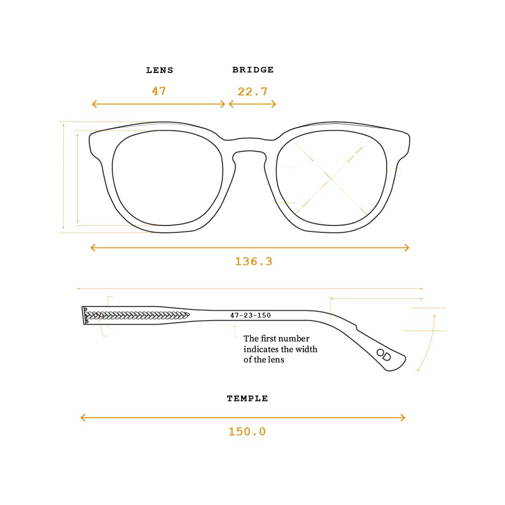 Oscar Deen Morris Sunglasses Size Guide
