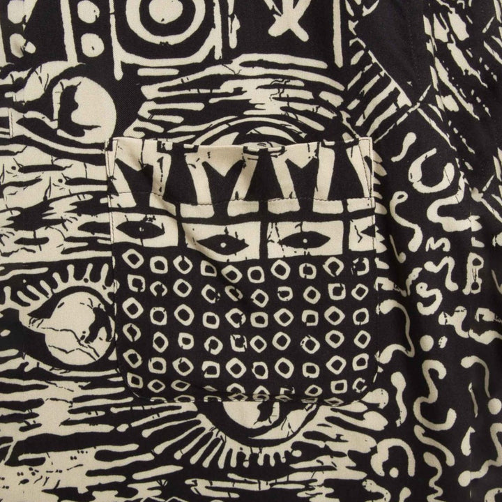 YMC Malick Shirt Black Multi Fabric Image