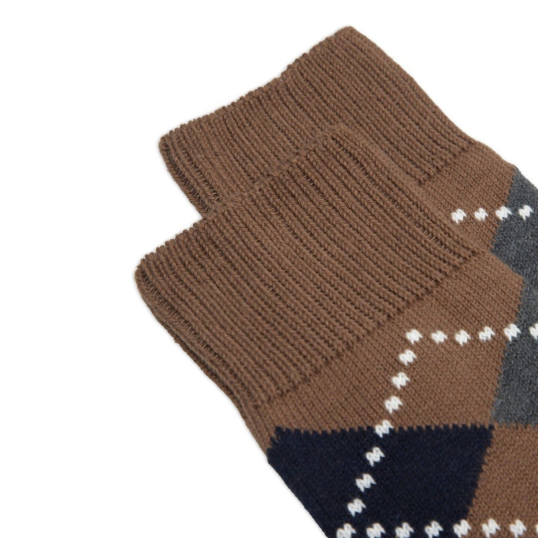 ANT45 Lussino Argyle Socks Brown - Merchant Menswear