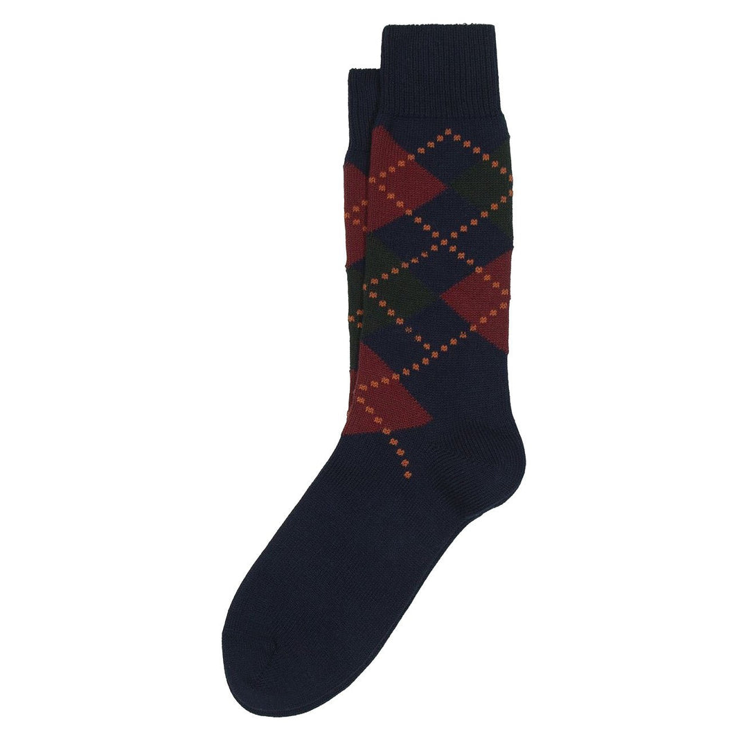 ANT45 Lussino Argyle Socks Navy - Merchant Menswear