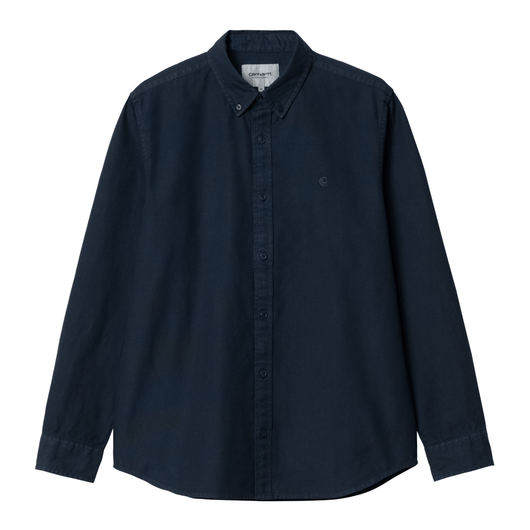 Bolton Oxford Shirt Blue Garment Dye - Merchant Menswear