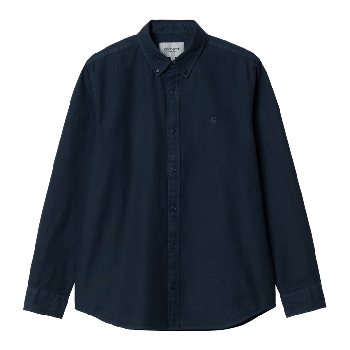 Bolton Oxford Shirt Blue Garment Dye - Merchant Menswear