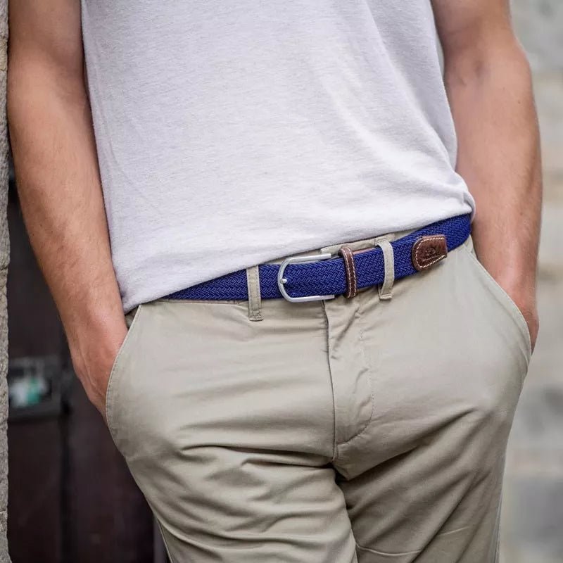 Braided Belt Cobalt Blue - Merchant Menswear