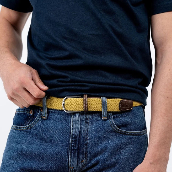Braided Belt Curry Yellow - Merchant Menswear