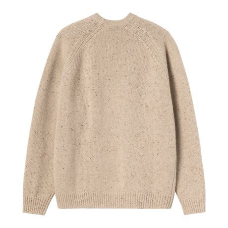 Carhartt WIP Anglistic Wool/Cotton Crew Speckled Fleur De Sel - Merchant Menswear