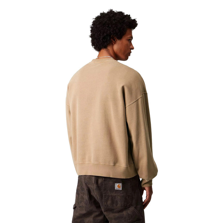 Carhartt WIP Benton Cotton Sweat Peanut Garment Dye - Merchant Menswear