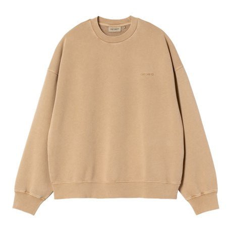 Carhartt WIP Benton Cotton Sweat Peanut Garment Dye - Merchant Menswear