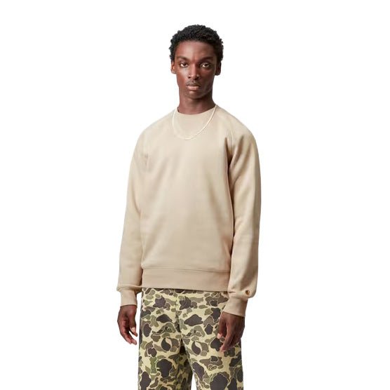 Carhartt WIP Chase Sweat Fleur De Sel/Gold - Merchant Menswear