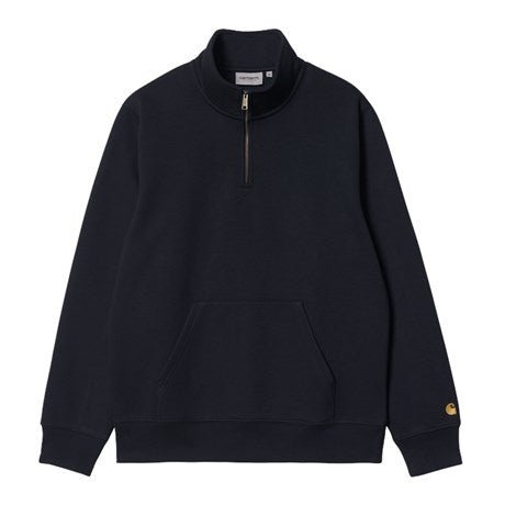 Carhartt WIP Chase Zip Neck Sweat Dark Navy / Gold - Merchant Menswear