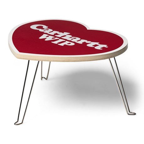 Carhartt WIP Heart Birch Folding Table Scarlet/White - Merchant Menswear