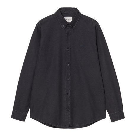 Carhartt WIP L/S Bolton Oxford Shirt Dark Navy - Merchant Menswear