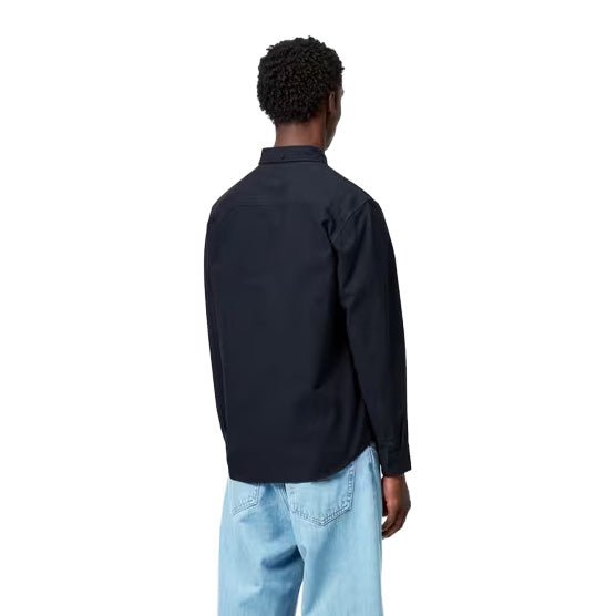 Carhartt WIP L/S Bolton Oxford Shirt Dark Navy - Merchant Menswear