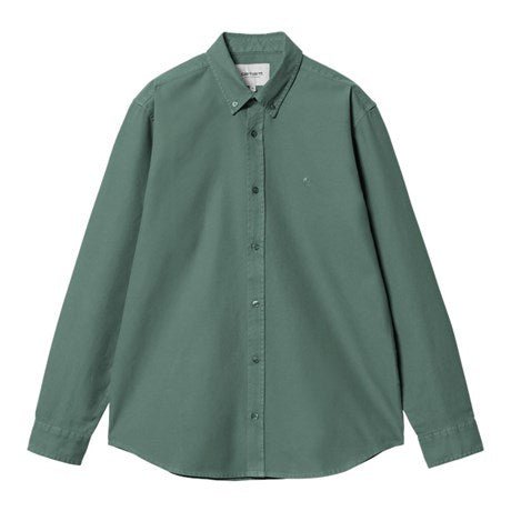Carhartt WIP L/S Bolton Oxford Shirt Silver Pine - Merchant Menswear