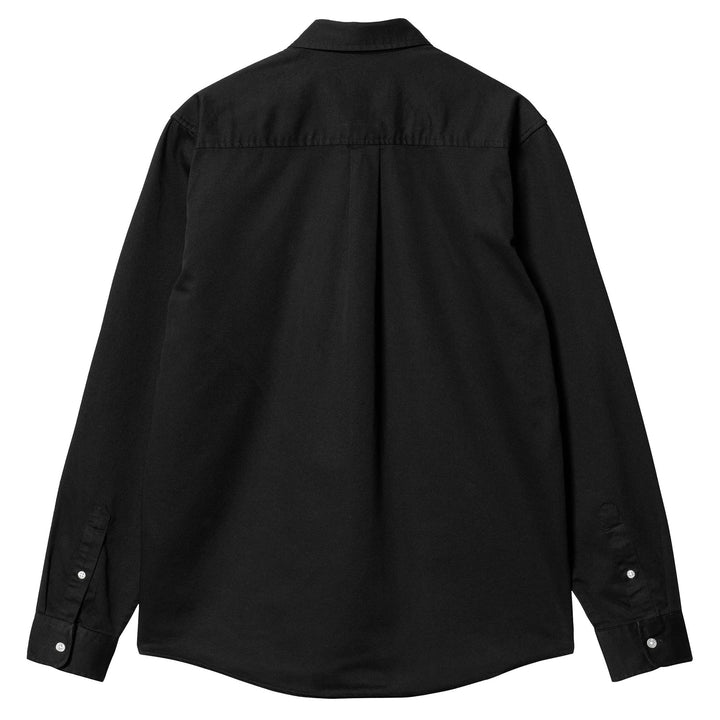 Carhartt WIP L/S Madison Twill Shirt Black / Wax - Merchant Menswear