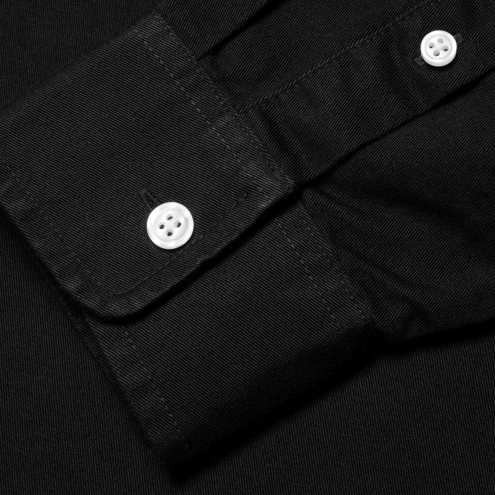 Carhartt WIP L/S Madison Twill Shirt Black / Wax - Merchant Menswear