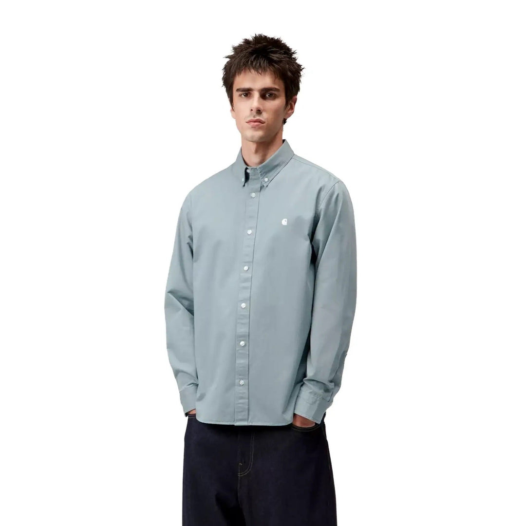 Carhartt WIP L/S Madison Twill Shirt Citadel / Wax - Merchant Menswear