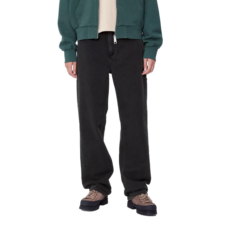 Carhartt WIP Women W" Pierce Pant Black Stone Washed - Merchant Menswear