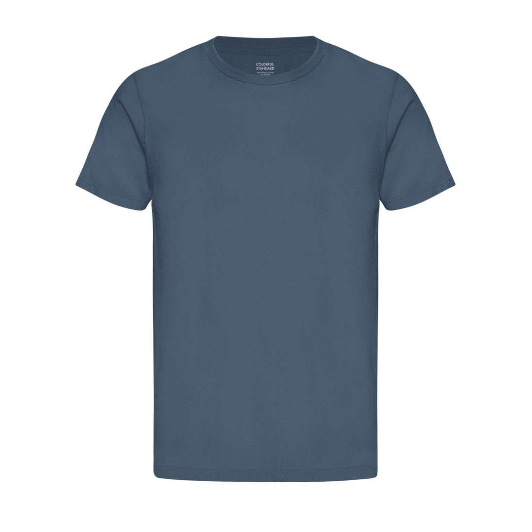 Classic Organic T-Shirt Petrol Blue. - Merchant Menswear