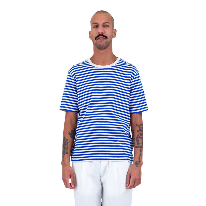 Classic Stripe T-Shirt Ultraviolet Strip - Merchant Menswear