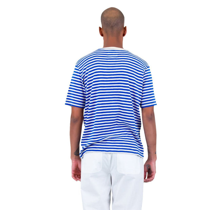 Classic Stripe T-Shirt Ultraviolet Strip - Merchant Menswear