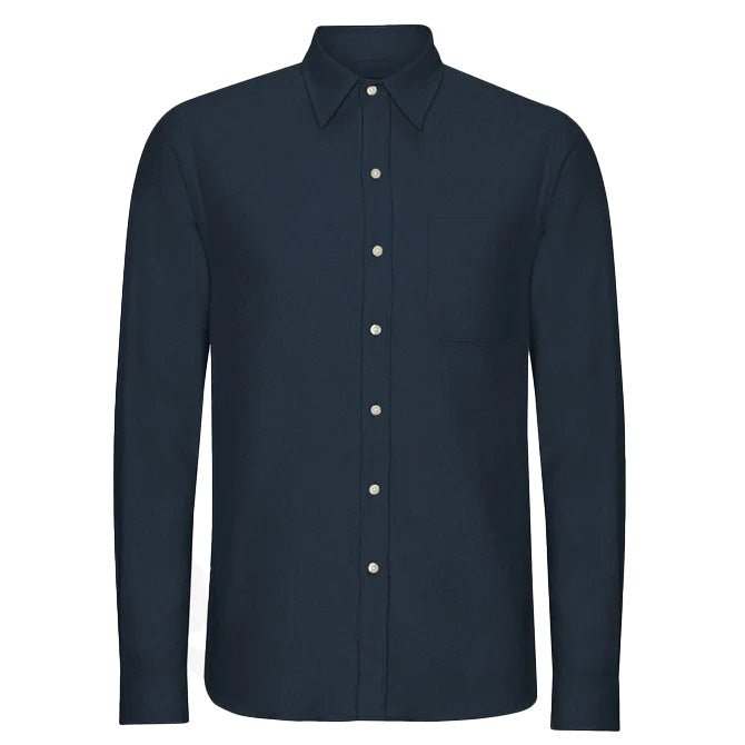 Organic Flannel Shirt - Navy Blue main image 0