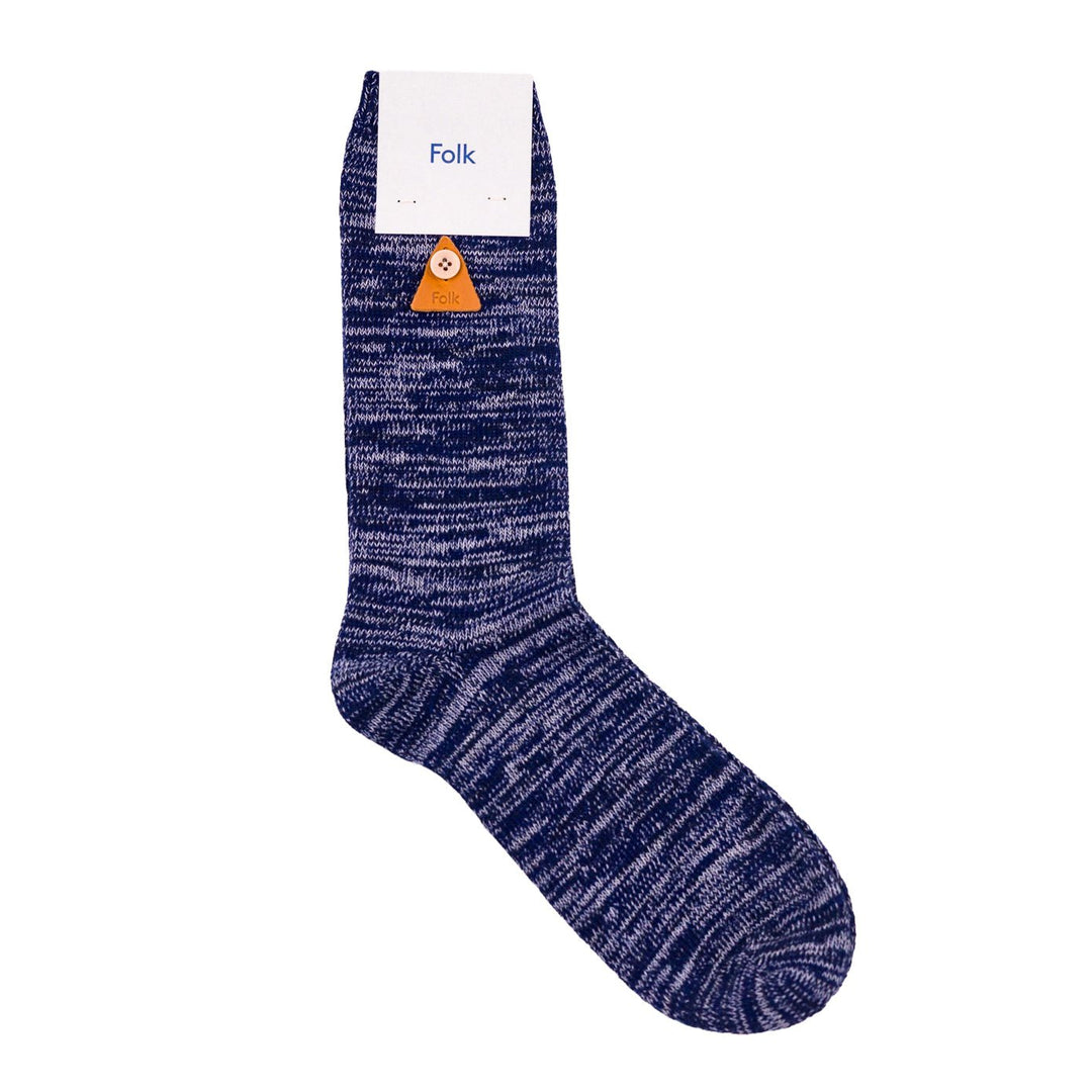 Folk Melange Sock Navy Mix - Merchant Menswear