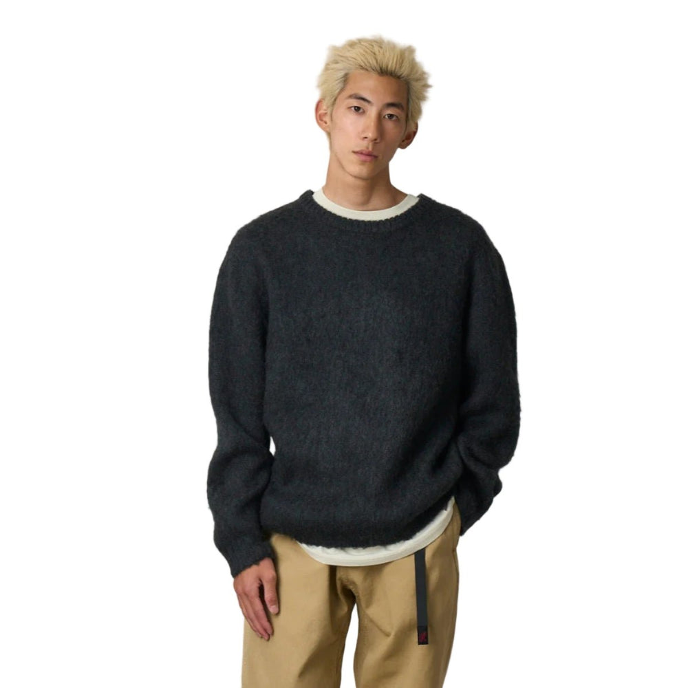 Gramicci Mohair Sweater Charcoal - Merchant Menswear
