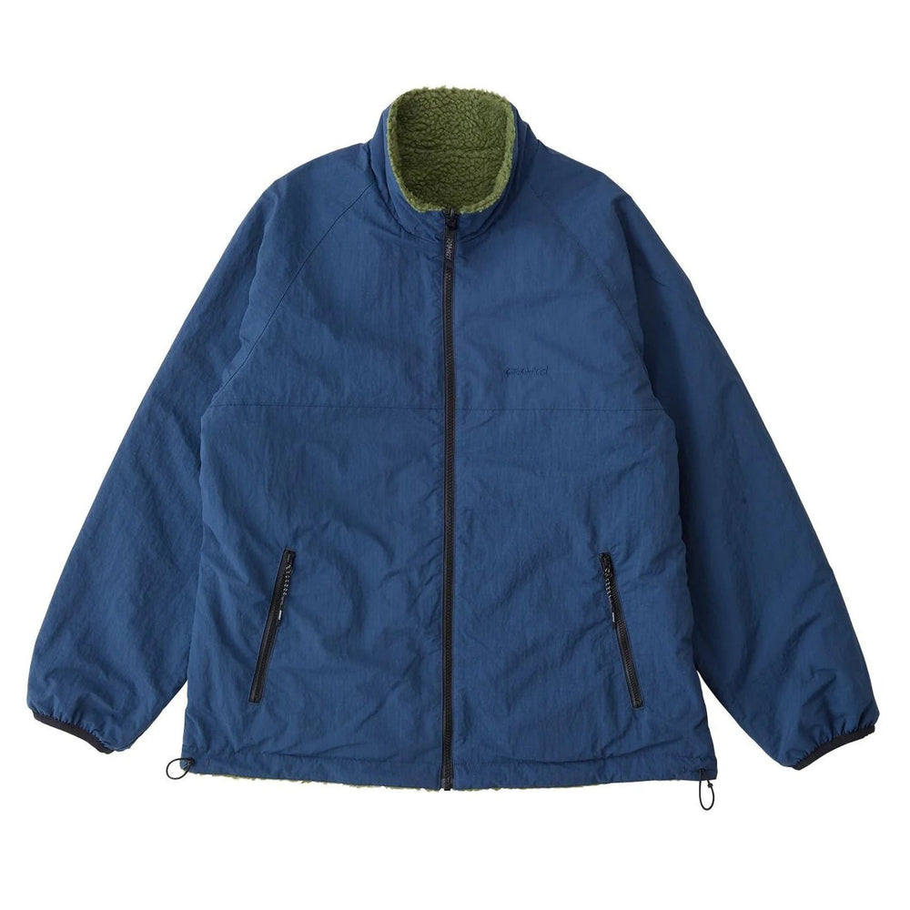 Gramicci Reversible Sherpa Fleece Olive/Dusty Navy - Merchant Menswear