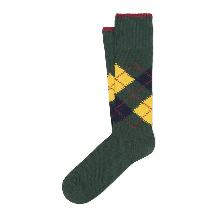 Luosto Argyle Socks Dark Green - Merchant Menswear
