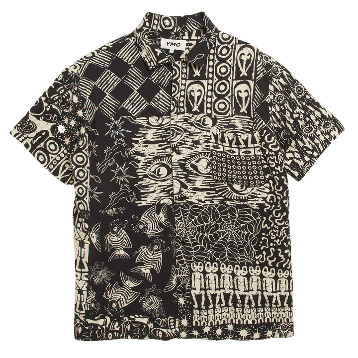 Malick Shirt Black Multi - Merchant Menswear