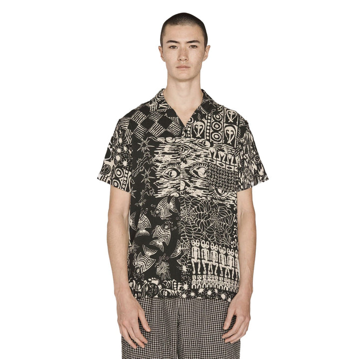 Malick Shirt Black Multi - Merchant Menswear