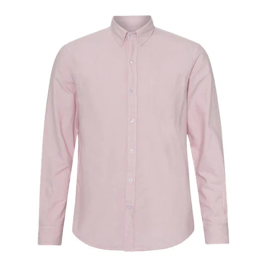 Organic Cotton Oxford Shirt Faded Pink - Merchant Menswear
