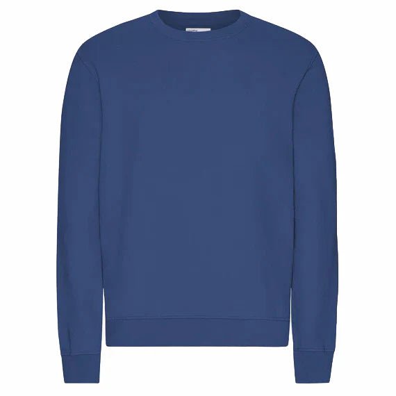Organic Crew Sweat Marine Blue - Merchant Menswear