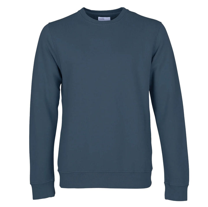Organic Crew Sweat Petrol Blue - Merchant Menswear