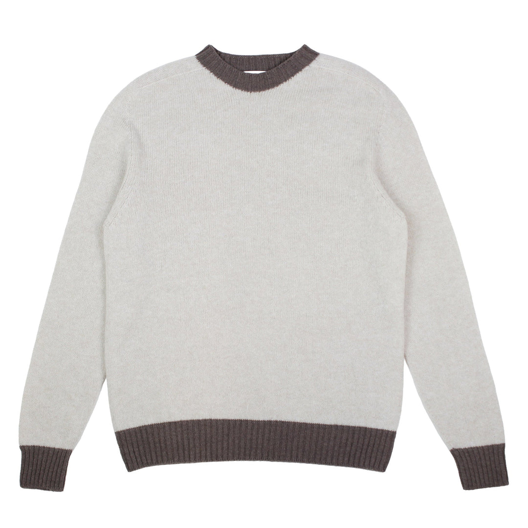 Origin Knitwear Seamless Contrast Knit Swansdown / Wildebeest - Merchant Menswear