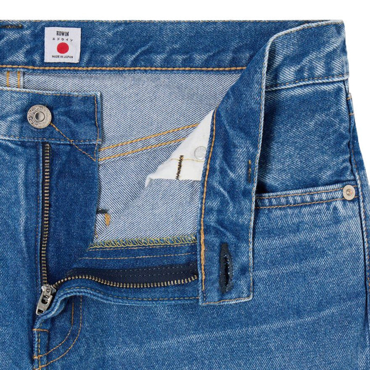 Reg Tapered Kaihara Open End Denim Blue Mid Light Used - Merchant Menswear