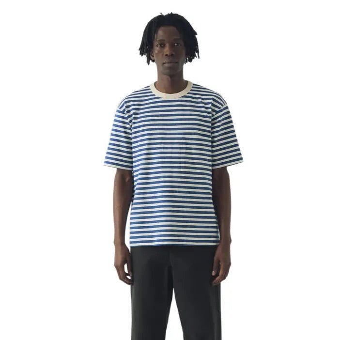 Toast Menswear Bold Stripe Relaxed Tee Delta / Ecru - Merchant Menswear