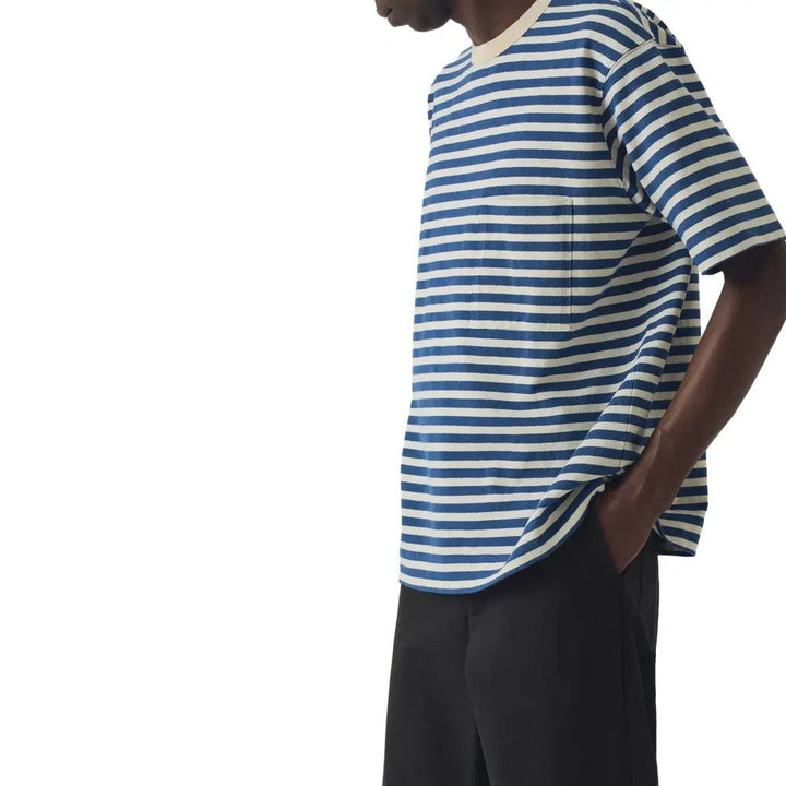 Toast Menswear Bold Stripe Relaxed Tee Delta / Ecru - Merchant Menswear