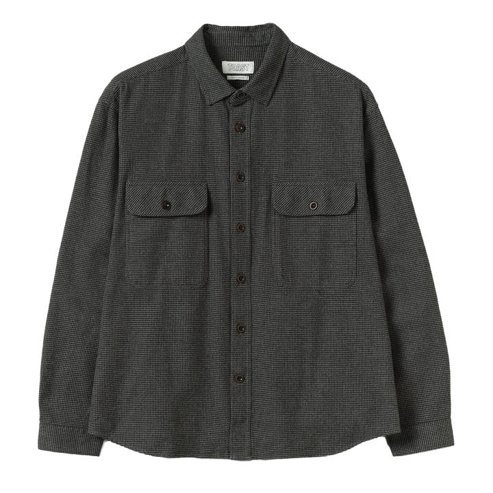 Toast Menswear Brushed Cotton Workwear Shirt Charcoal Grey - Merchant Menswear