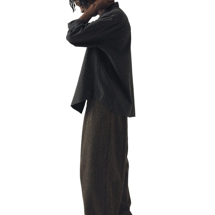 Toast Menswear Brushed Cotton Workwear Shirt Charcoal Grey - Merchant Menswear