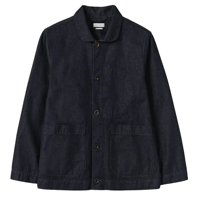 Toast Menswear Denim Chore Jacket Indigo Blue - Merchant Menswear
