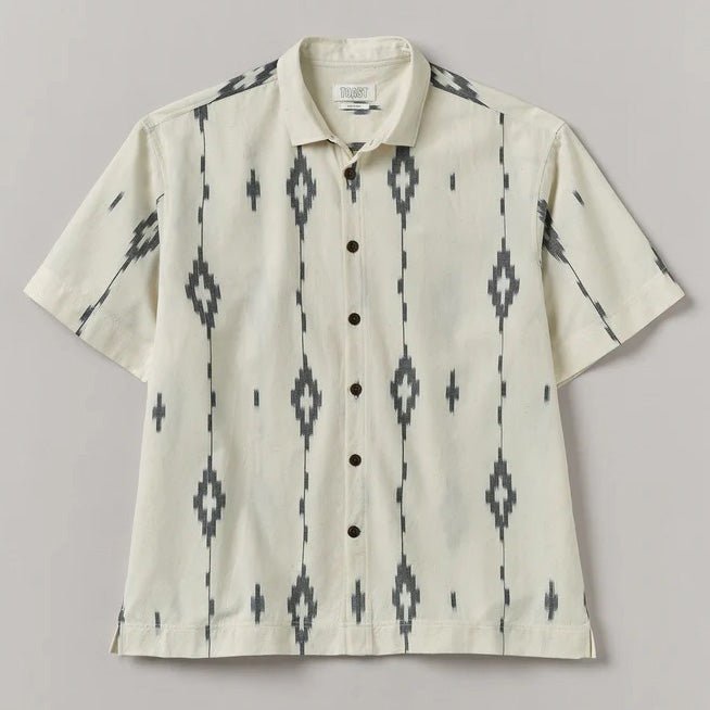 Toast Menswear Kite Ikat Shirt Navy/Ecru - Merchant Menswear