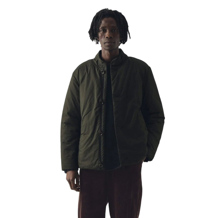 Toast Menswear Padded Stand Collar Jacket Iron Green - Merchant Menswear