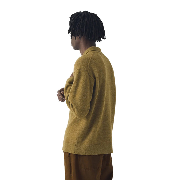 Toast Menswear Wool/Alpaca Polo sweater Pear - Merchant Menswear