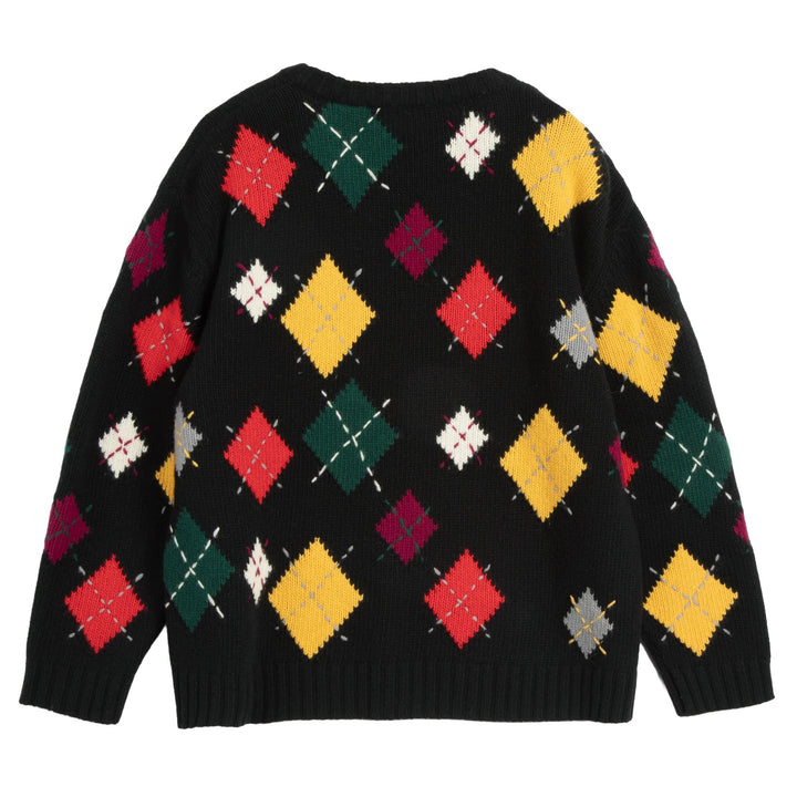 YMC Flint Knit Black Multi - Merchant Menswear